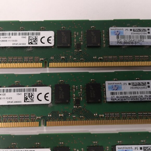 Lot of 4 Used Micron 4GB PC3-12800U-11-13 Ram Kit. - Picture 2 of 13